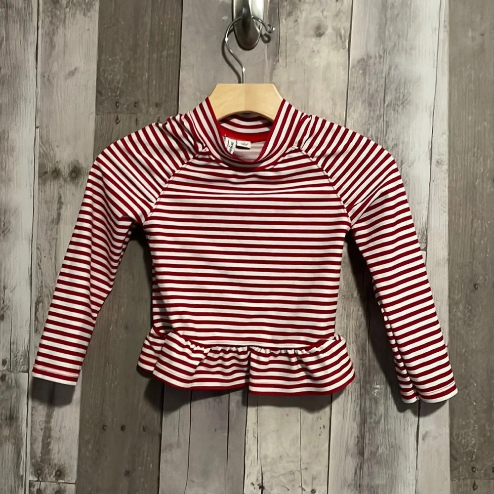 Janie and Jack Long Sleeve Juno Valentine Swim Top